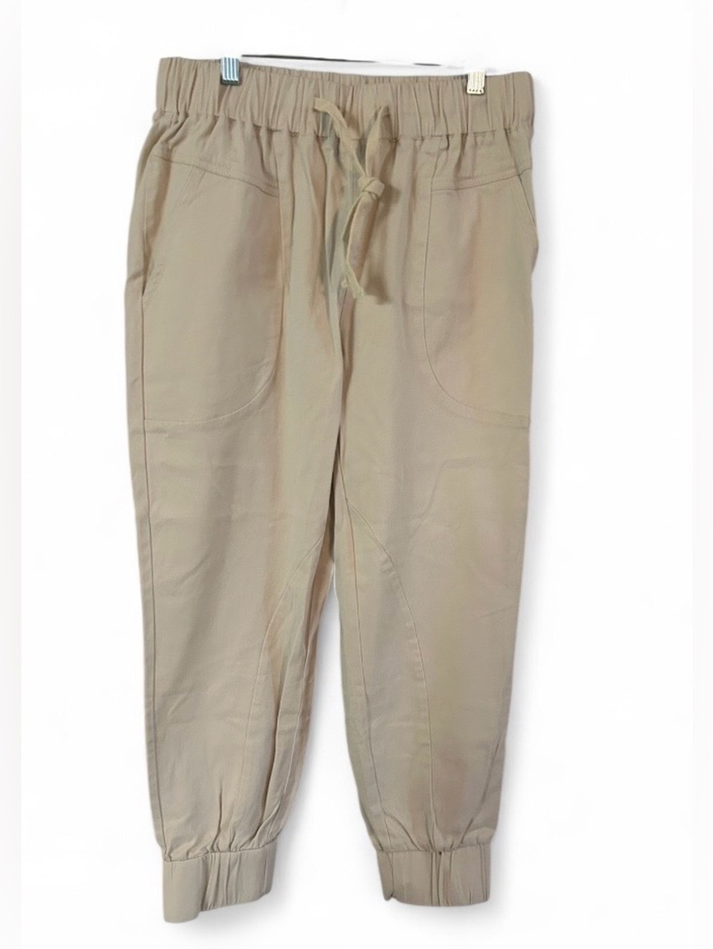 Boutique Beige Jogger Elastic Waist Lounge Pants - NWT - Picture 2 of 4